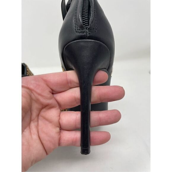 🔴 Dolce Vita Halima Leopard-print calf hair pump with peep toe size 8 - Picture 10 of 16